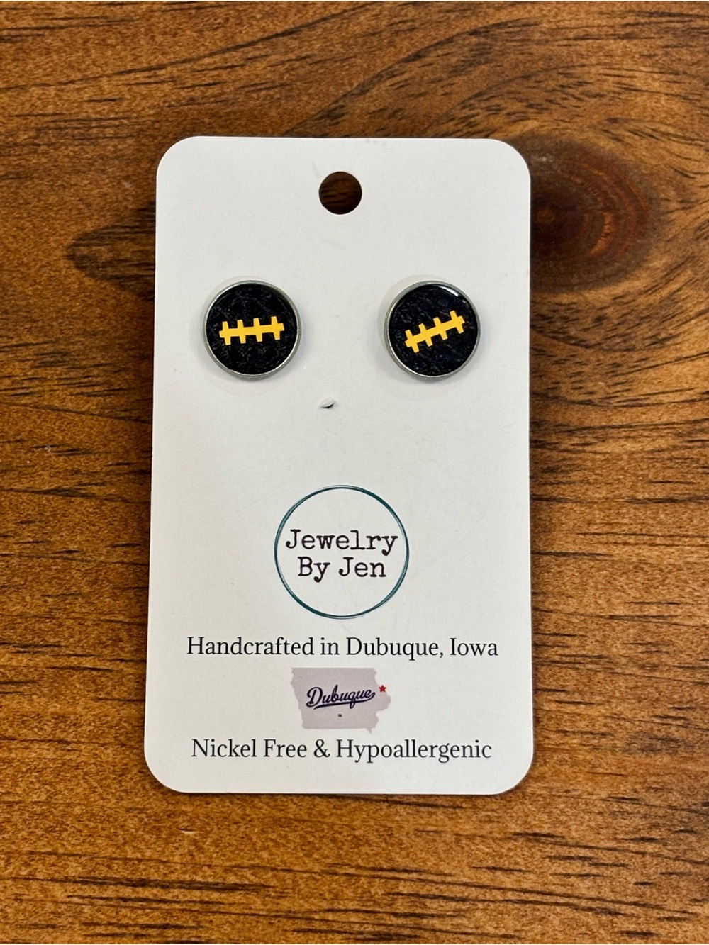 Football Stud Earrings